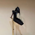 Stiletto Lace-Up Sandals