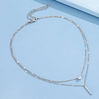 Zircon Pendant Necklace For Women Multilayer Chain