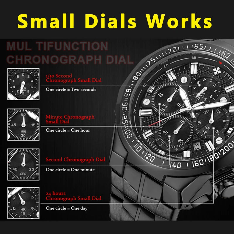 WWOOR Men's Luxury Chronograph Watch