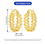 Sterling Silver 18K Gold Hoop Earrings