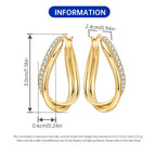 Sterling Silver 18K Gold Hoop Earrings