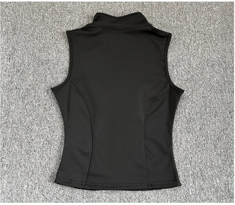 Women's Sleeveless Zip-Up Sport Top