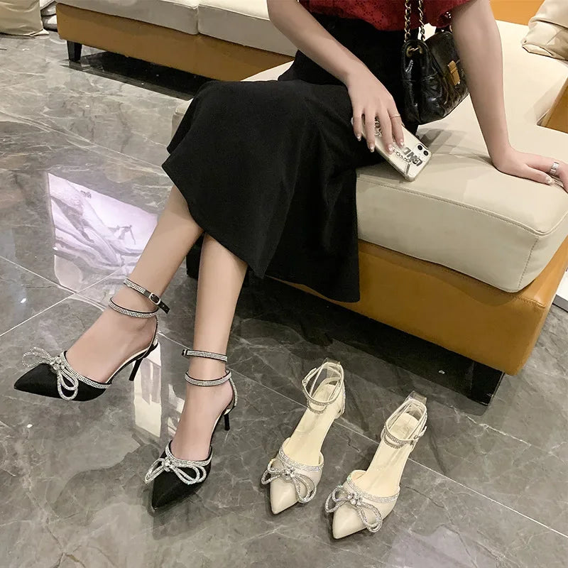 Women's Rhinestone Slingback Heels