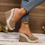Platform Wedge Slippers