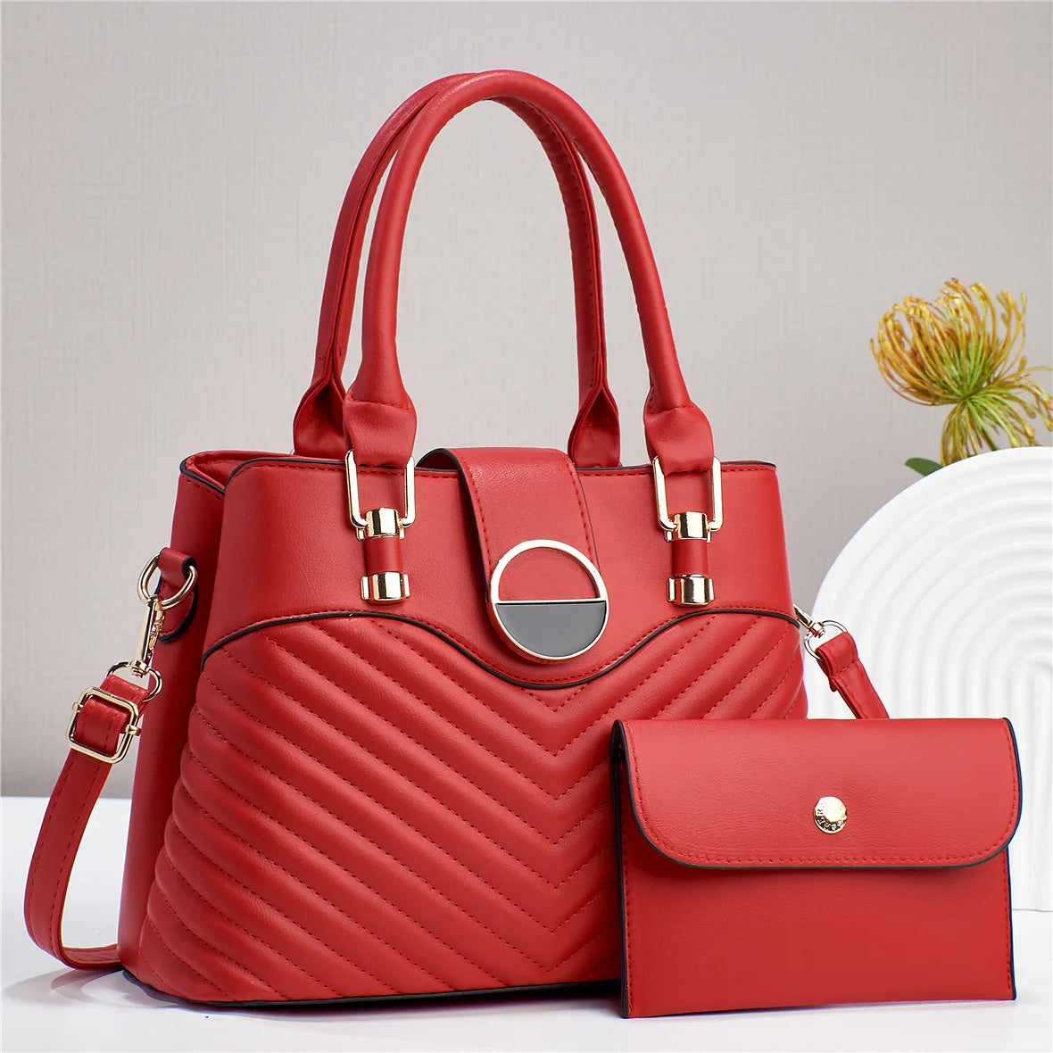 Women's Leather Tote Bag - Large Capacity Fashion Handbag