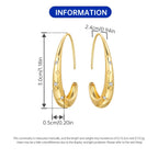 Sterling Silver 18K Gold Hoop Earrings