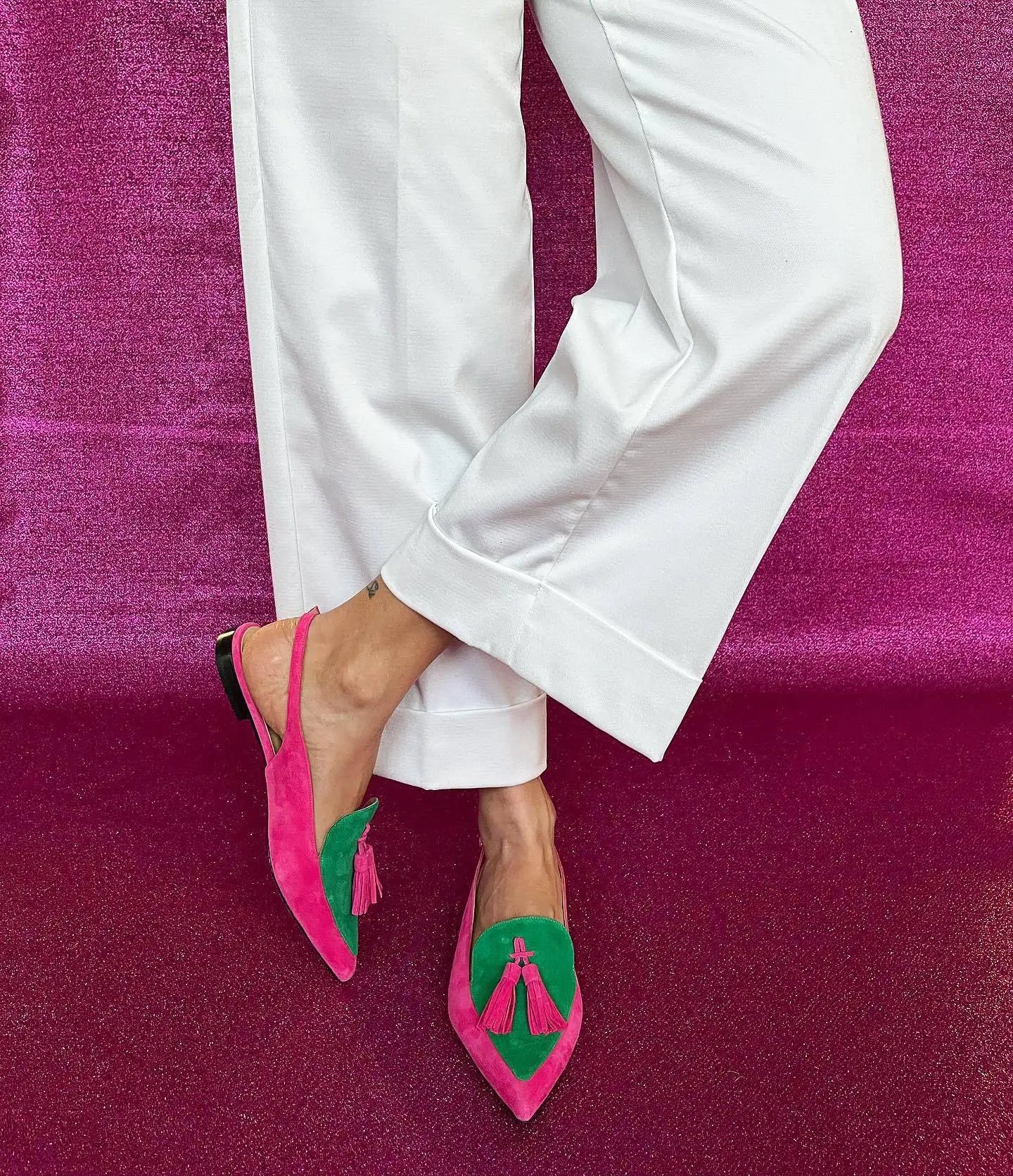 Women's Color-Block Square Heel Sandals