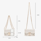 FOXER Women's Plaid Chain Crossbody Bag