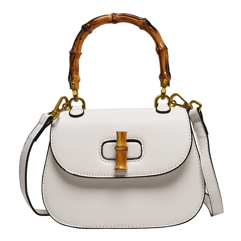 Bolso Saddle de Mujer | Cuero PU, Cierre con Candado | 6 Colores