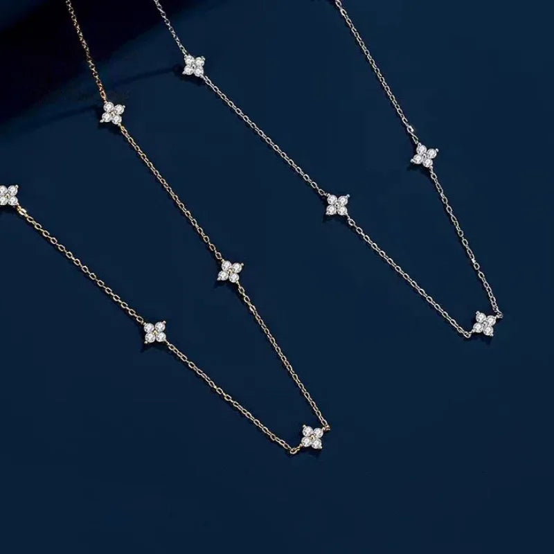 Four-leaf Flower Chain Necklace for Women