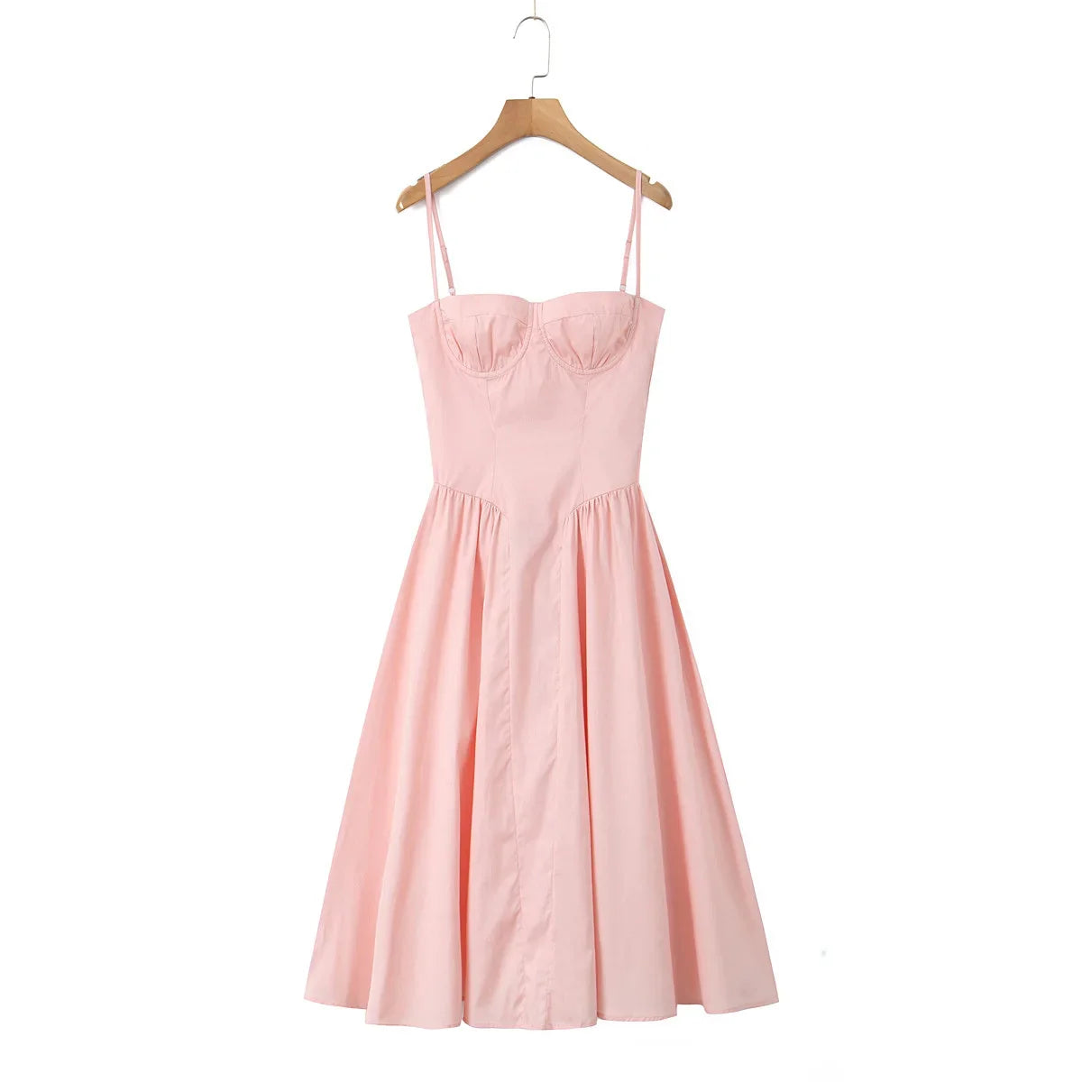 Floral Print Spaghetti Strap Midi Summer Dress