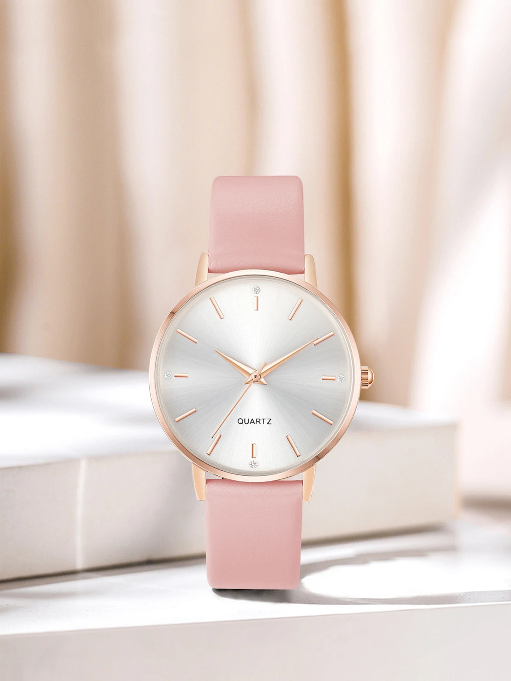 Women's Luxury Quartz Watch - Leather Band, Minimalist Dial