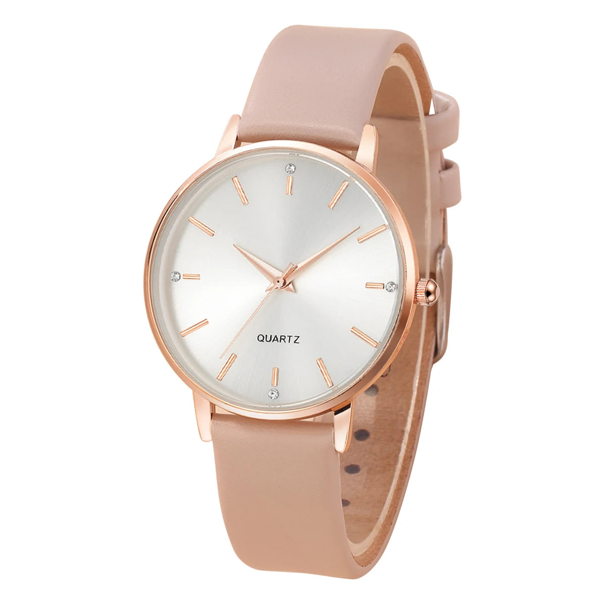 Women's Luxury Quartz Watch - Leather Band, Minimalist Dial