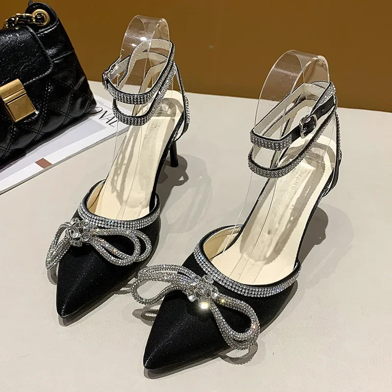 Women's Rhinestone Slingback Heels