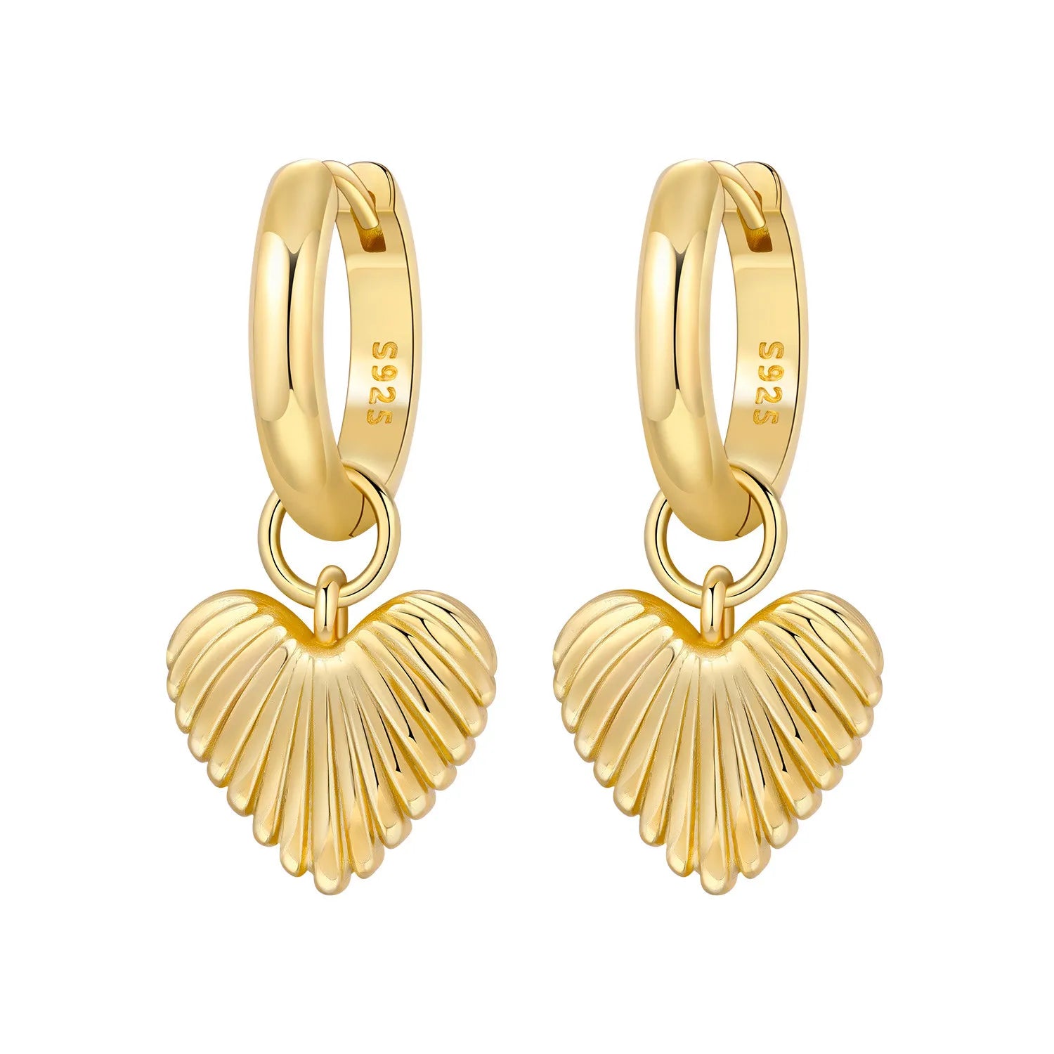 Sterling Silver 18K Gold Hoop Earrings