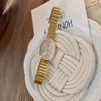 Women's Vintage Luxury Quartz Watch - Gold & Silver Bracelet