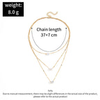 Zircon Pendant Necklace For Women Multilayer Chain