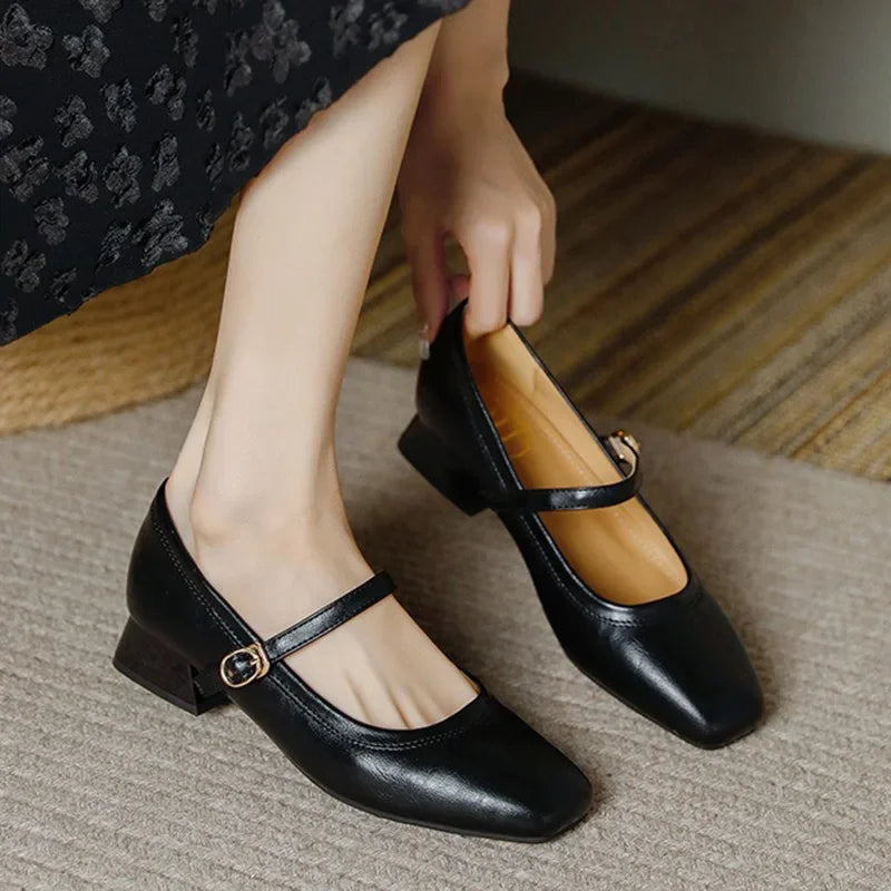 Women's Square-Toe Mary Jane Pumps