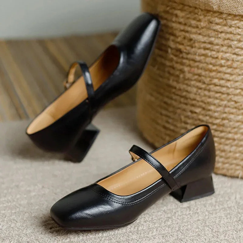 Women's Square-Toe Mary Jane Pumps
