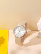 Women's Luxury Quartz Watch - Leather Band, Minimalist Dial