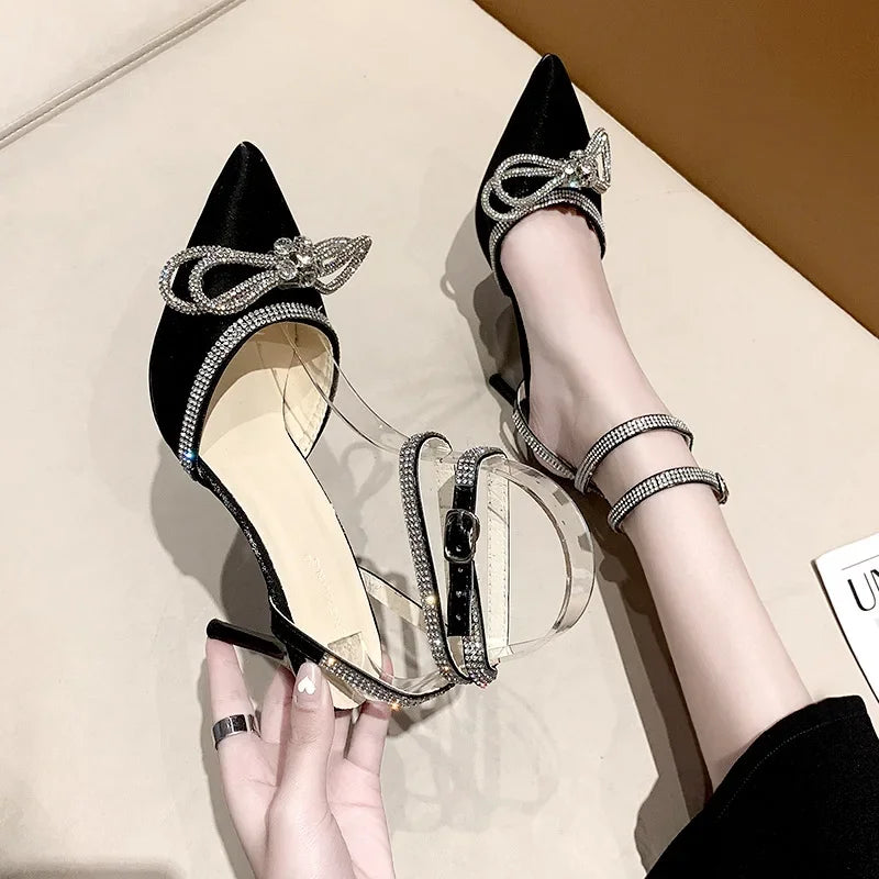 Women's Rhinestone Slingback Heels