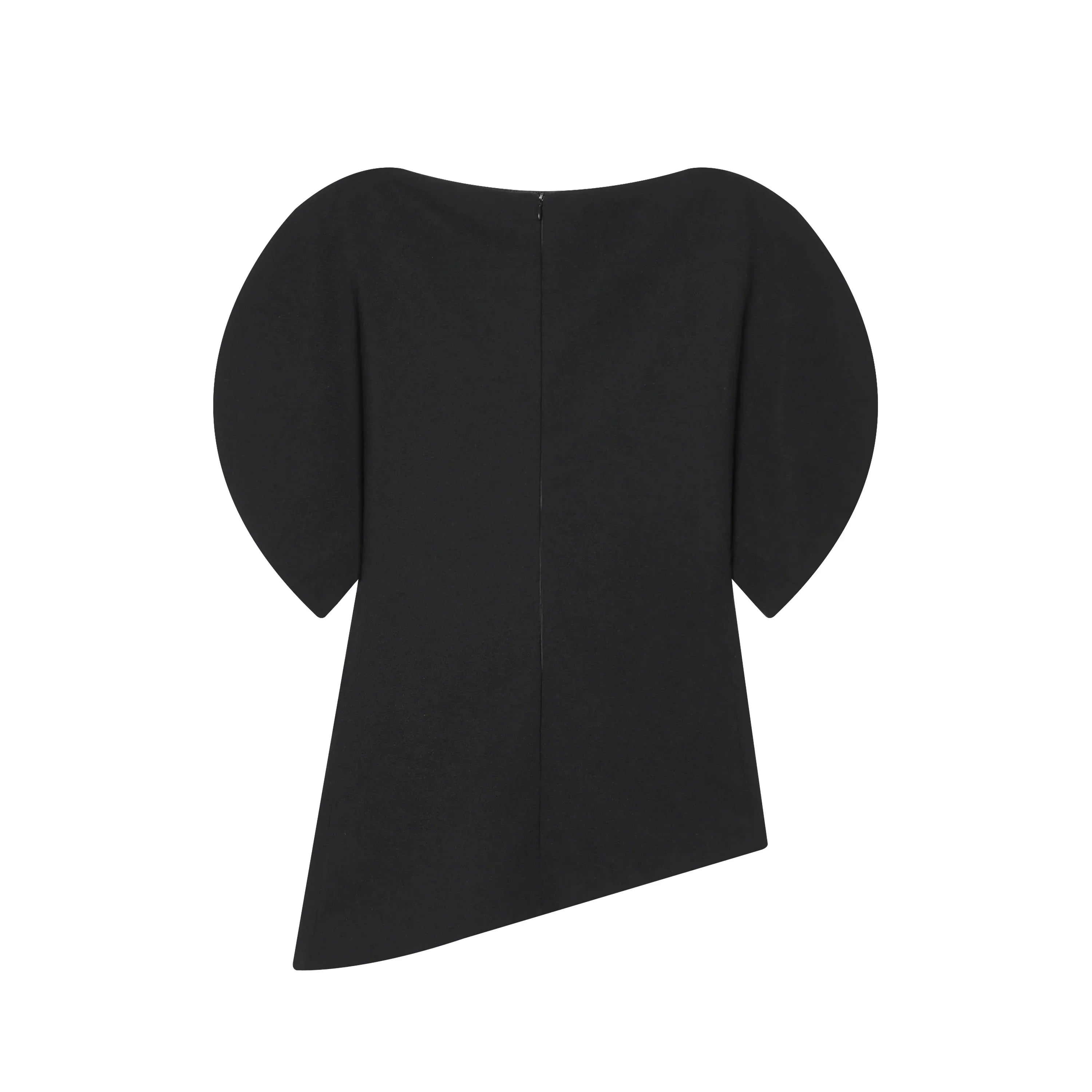 HH Women Casual Loose T-Shirts Asymmetrical Hem Blouse Short Puff Sleeve Shirt Elegant Woman Summer Party Vacation White Tops