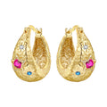 Sterling Silver 18K Gold Hoop Earrings