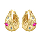 Sterling Silver 18K Gold Hoop Earrings