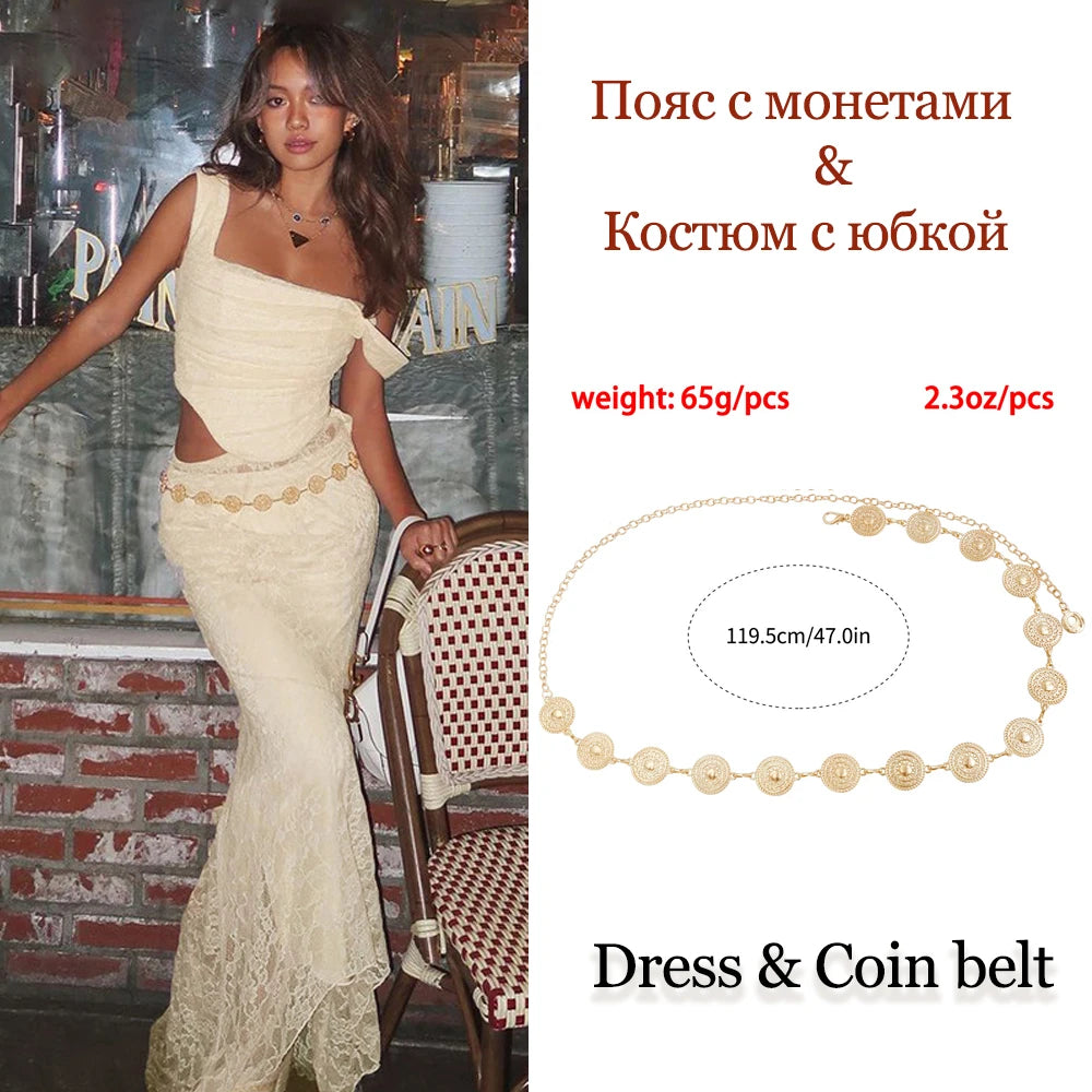 Women's 2-Piece Lace Corset Top and Maxi Skirt Set - Elegant Formal Event Dress