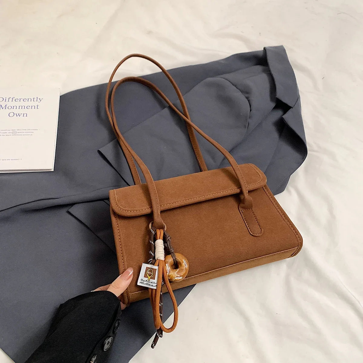 Women's Y2K Retro PU Leather Tote Bag - Casual Shoulder Handbag