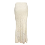 Women's 2-Piece Lace Corset Top and Maxi Skirt Set - Elegant Formal Event Dress