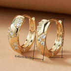 Gold Cubic Zirconia Hoop Earrings