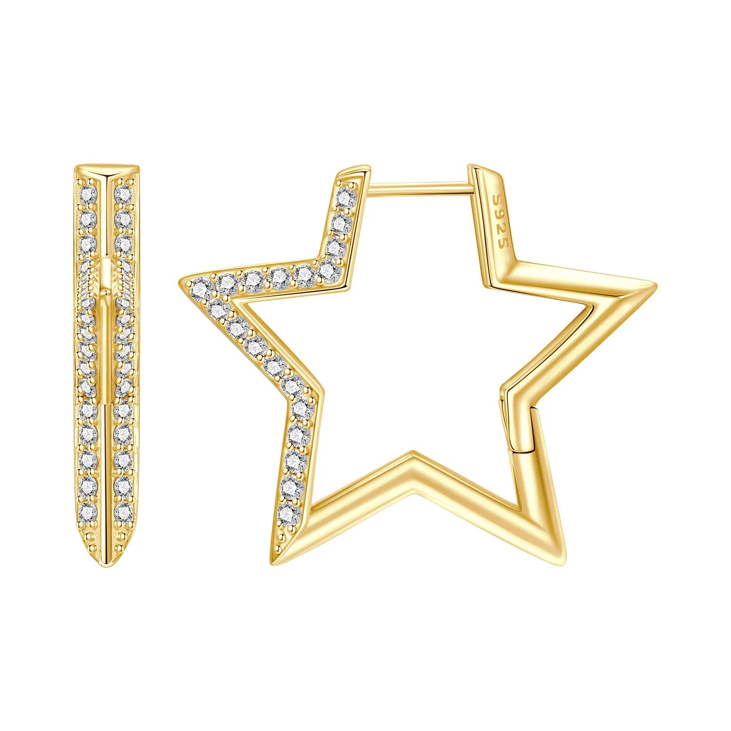 Sterling Silver 18K Gold Hoop Earrings