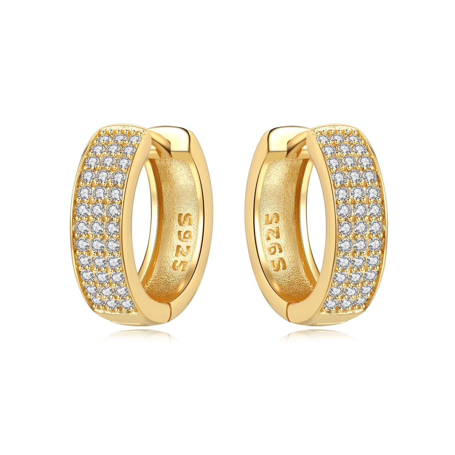 Sterling Silver 18K Gold Hoop Earrings