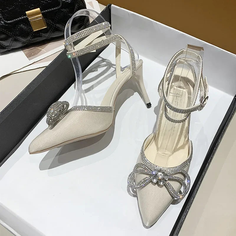 Women's Rhinestone Slingback Heels