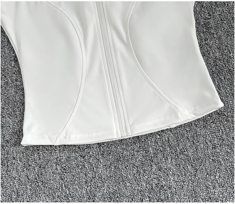 Women's Sleeveless Zip-Up Sport Top