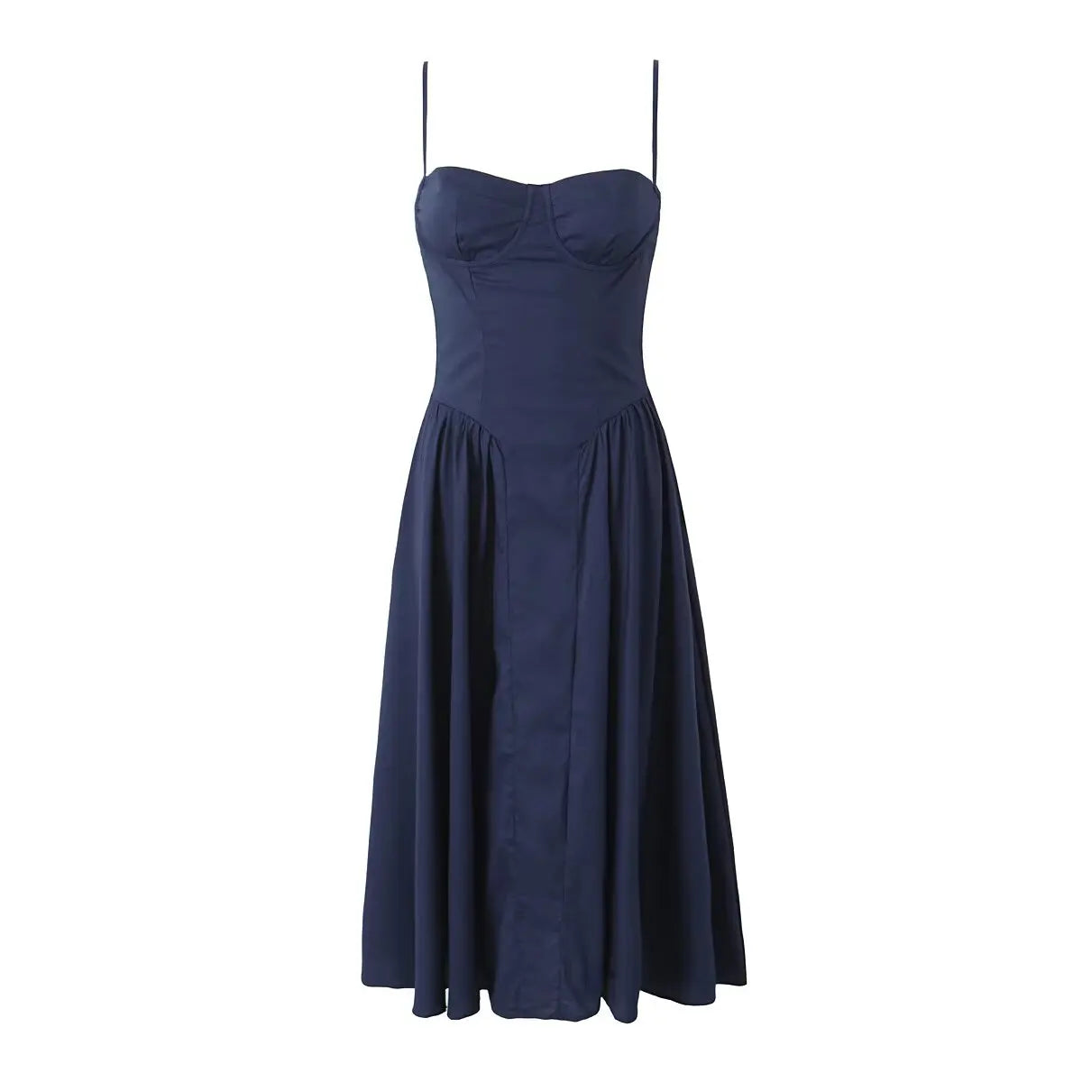 Floral Print Spaghetti Strap Midi Summer Dress