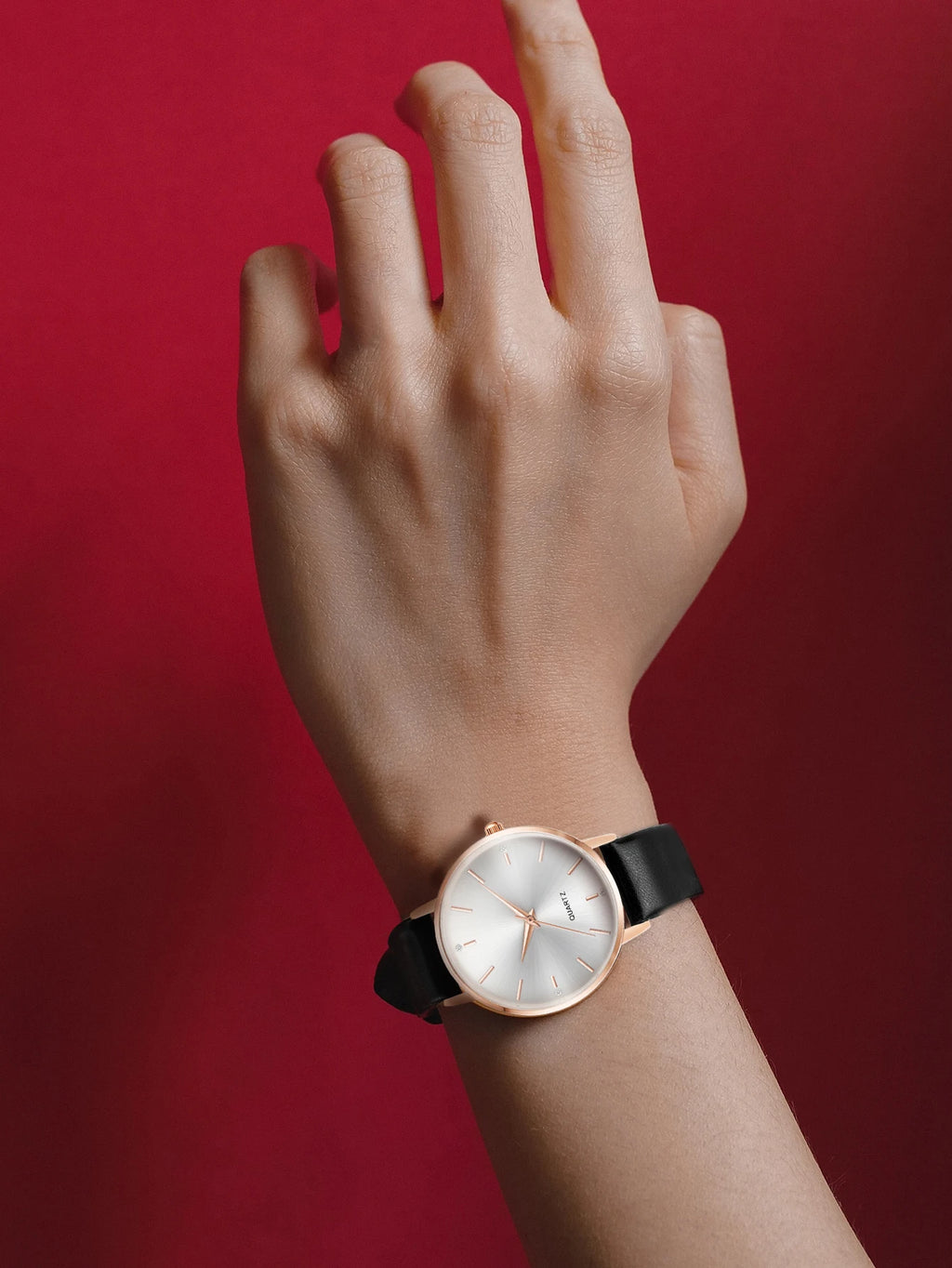 Women's Luxury Quartz Watch - Leather Band, Minimalist Dial