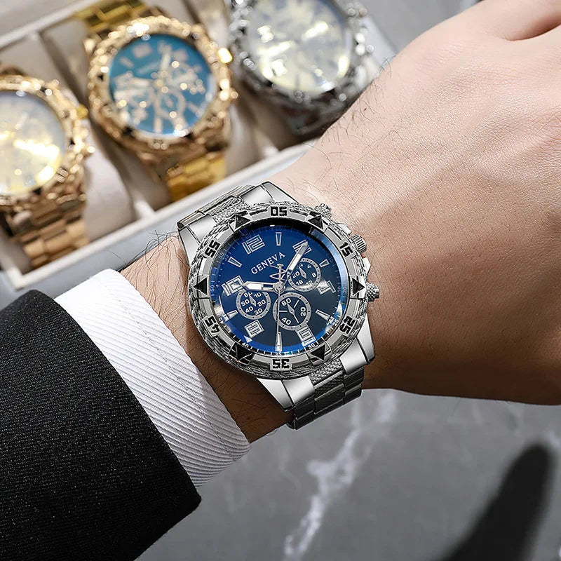 LByzHan Men's Minimalist Steel Watch