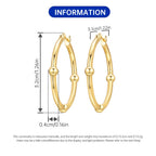 Sterling Silver 18K Gold Hoop Earrings