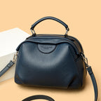 Women's Solid Color Crossbody Shoulder Bag - Rivet Detail PU Leather Commuter Purse