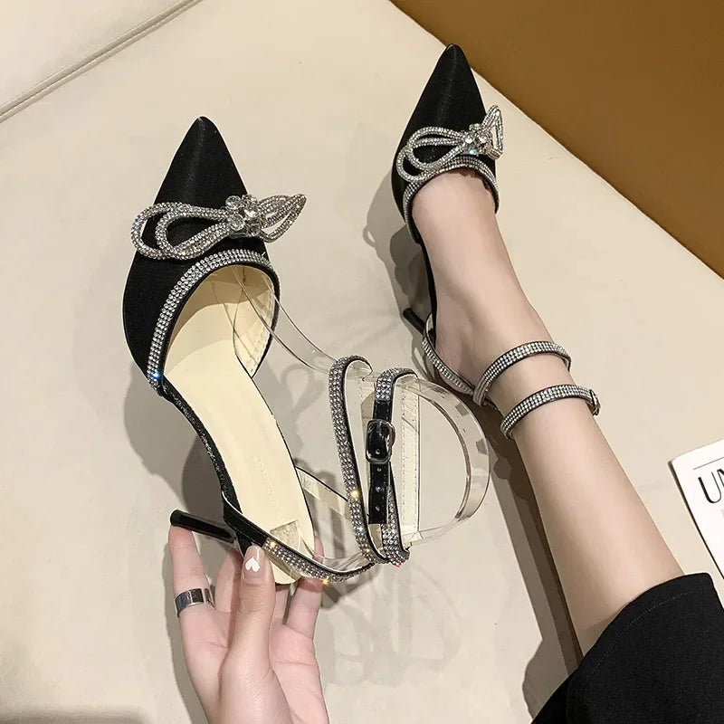 Women's Rhinestone Slingback Heels