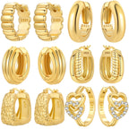 Sterling Silver 18K Gold Hoop Earrings