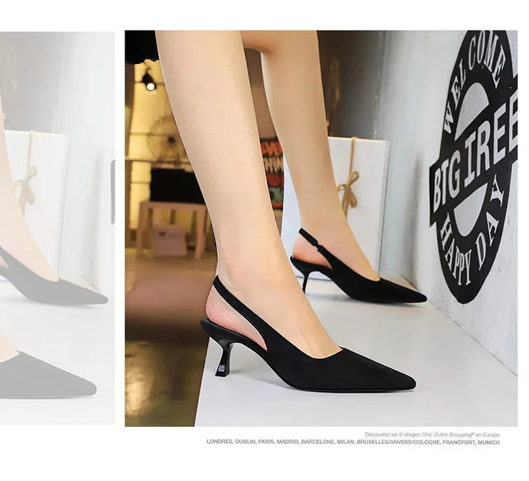 Women's Pointed-Toe Slingback Pumps