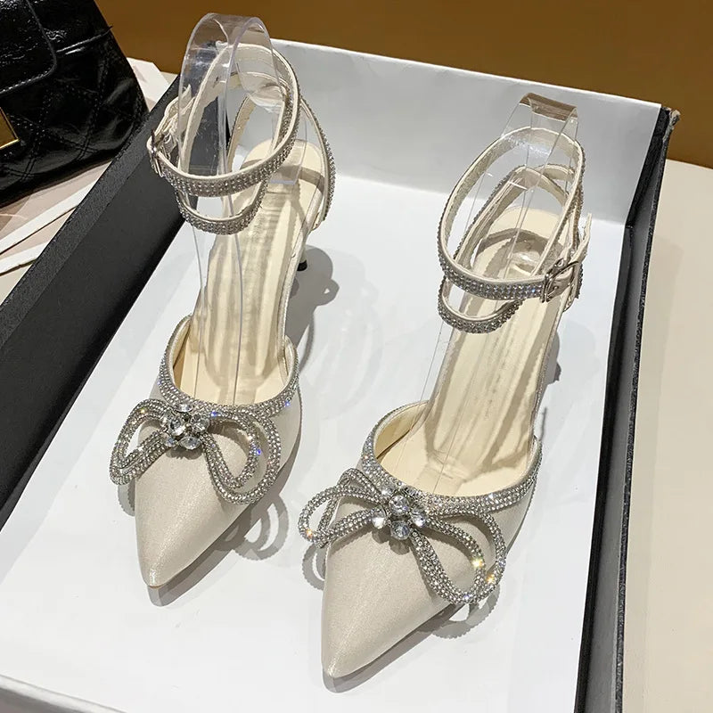 Women's Rhinestone Slingback Heels