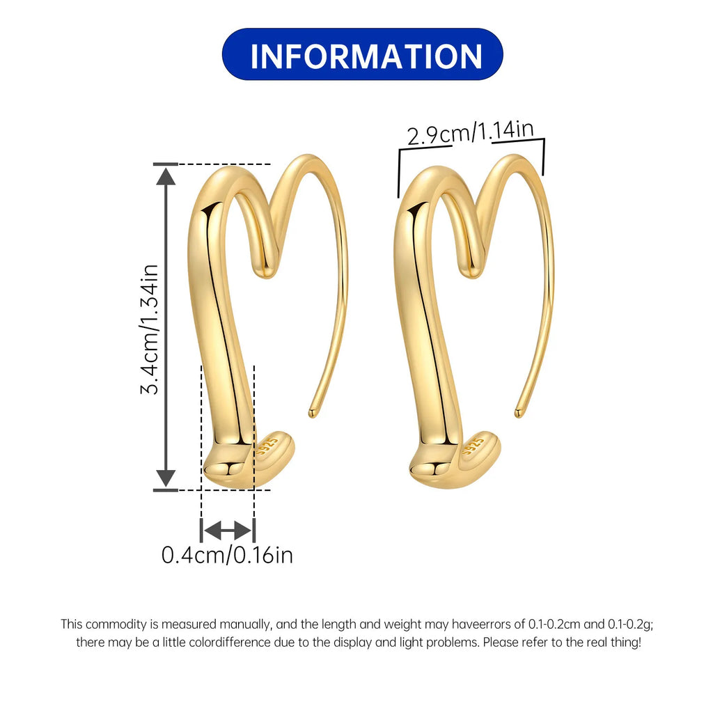 Sterling Silver 18K Gold Hoop Earrings