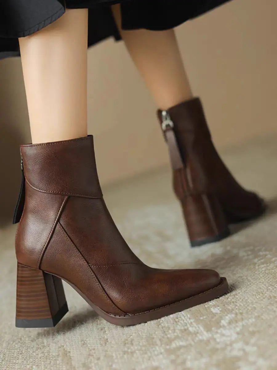 Women's Square-Toe Ankle Boots