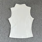 Women's Sleeveless Zip-Up Sport Top