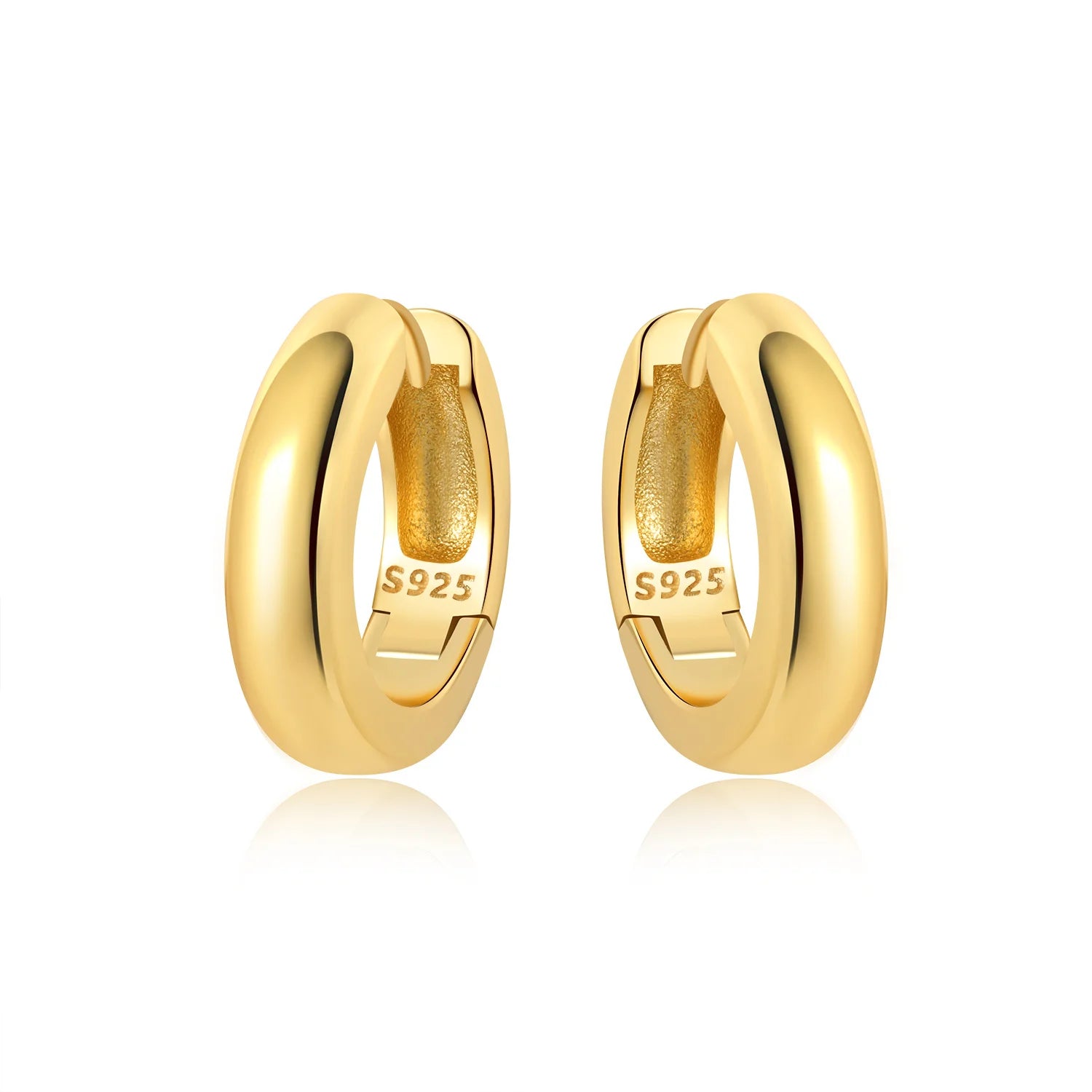 Sterling Silver 18K Gold Hoop Earrings