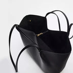 Women's Large Capacity PU Leather Tote Bag - Structured Shopper Shoulder Bag